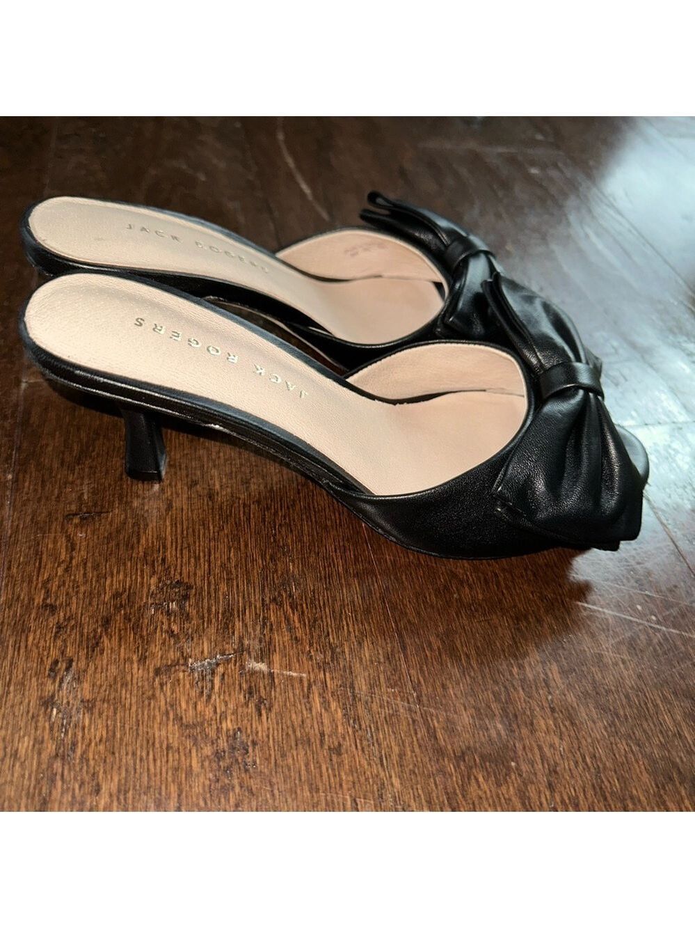 Jack Rogers-Lola Bow Mid Heel sandals black size 8 New in box. - Picture 14 of 16